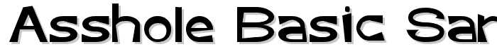 Asshole Basic Sans Serif Font font